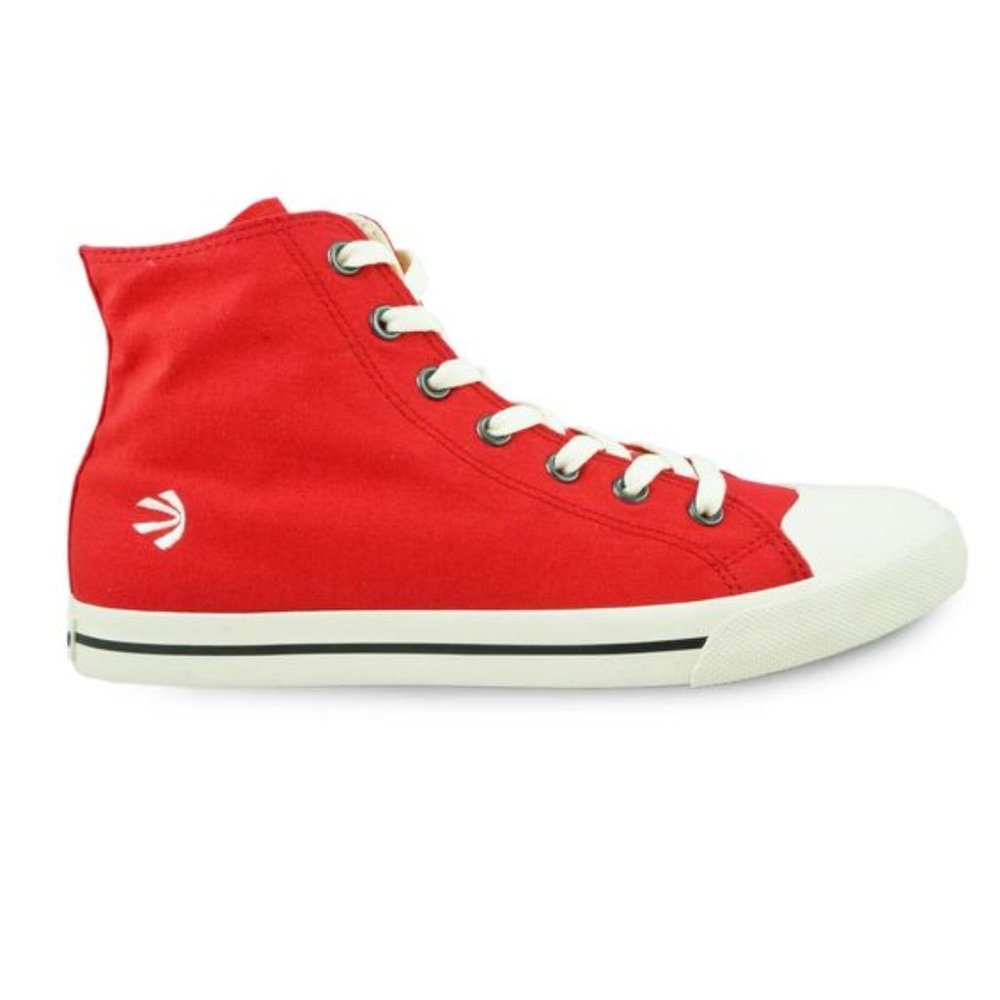 BURNETIE WOMEN’S LACE UP HIGH TOP SNEAKERS RED 👟